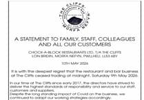 Gwynedd restaurant closes overnight due to rising costs