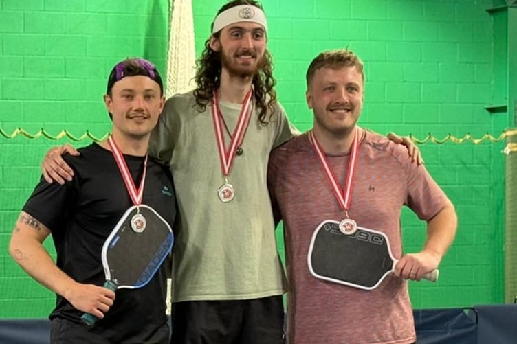Ben Stuchbury (middle) struck gold in Wrexham