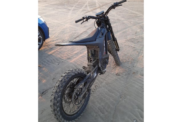 Police seize bike on Gwynedd beach