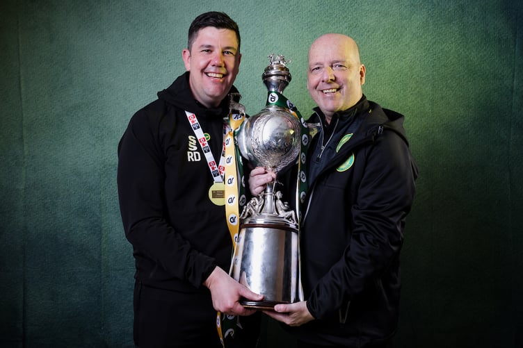 NEWPORT, WALES - 12 APRIL 2026: Caernarfon Town manager Richard Davies during the 2025/26 JD FAW Welsh Cup Final fixture between Caernarfon Town F.C & Flint Town United F.C at Rodney Parade, Newport, Wales. (Pic By John Smith/FAW)
