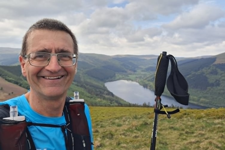 Balazs still smiling at Pen y Fan