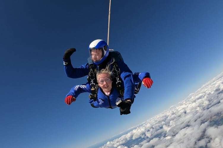 Laura on her skydive