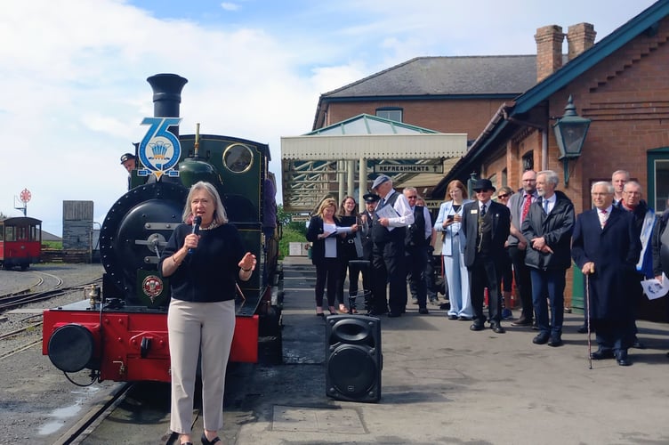 MP Liz Saville Roberts celebrates Talyllyn Railway's anniversary. Photo: Julie McNicholls Vale