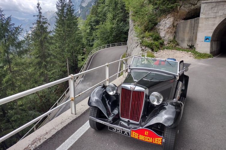 Ready for use in the Liege-Brescia-Liege classic car rally
