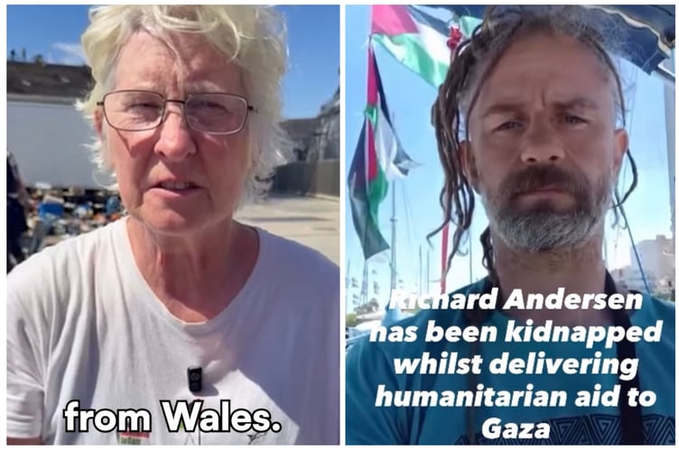 Videos from Hannah Schafer and Richard Andersen were released after their capture, asking for international support in obtaining their release and their free passage to Gaza to deliver aid. Photo: Global Sumud Flotilla