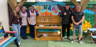 New wooden play equipment for Glangwili ward