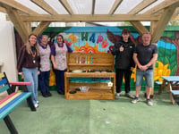 New wooden play equipment for Glangwili ward