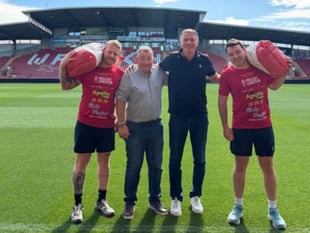 Wrexham manager helps brothers with 60 mile walk for Prostate cancer