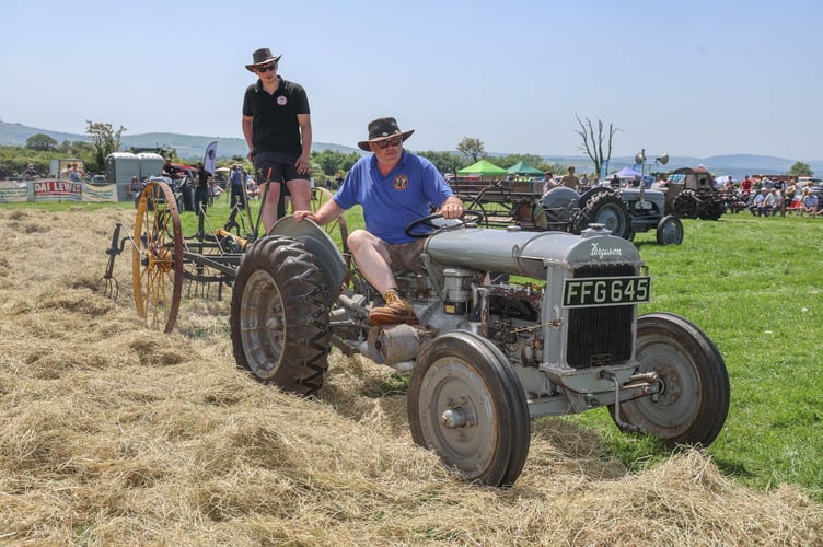 the Ferguson Brown of Richard Bateman does a haymaking display in the main ring