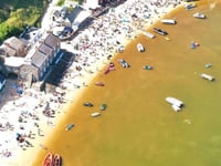 Swimmers at Porthdinllaen beach alarmed by brown water