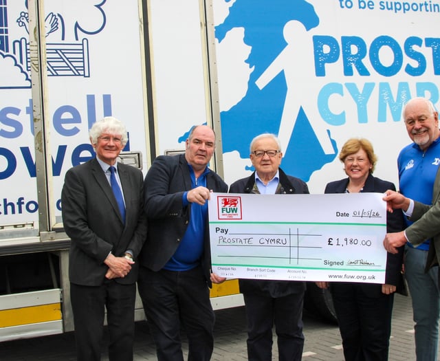 FUW raises impressive sum for Prostate Cymru