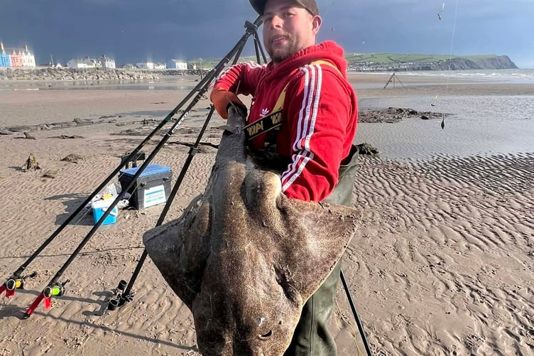 Ryan Morris landed an angel shark