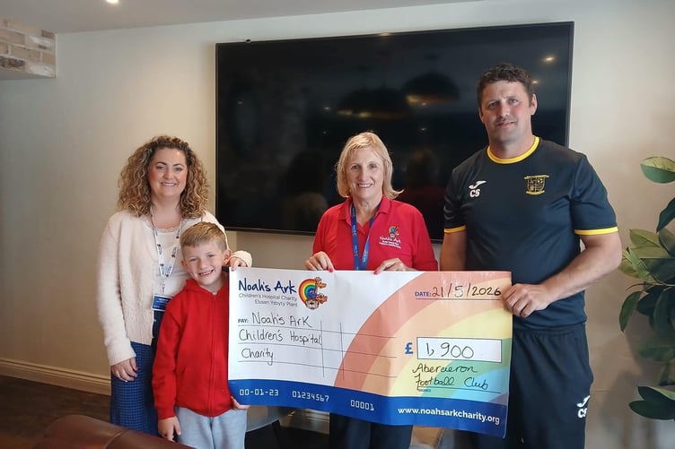 The Noah's Ark Children's Hospital charity received £1,900