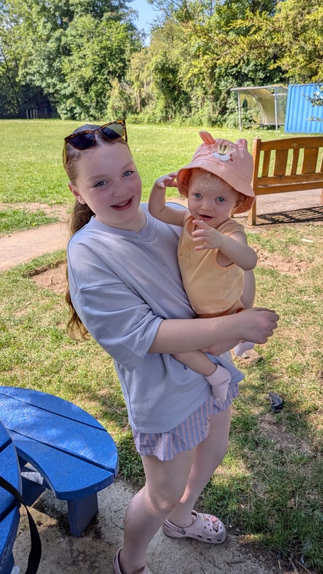 Maisie and her sister Nel. Family photograph