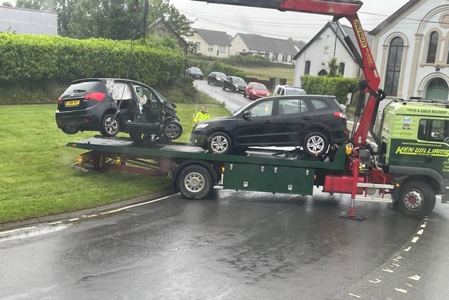 The two cars involved in the incident on 1 June.