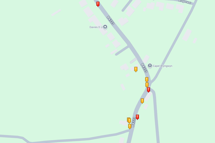 Crash Map data reveals 10 incidents on the road bend between 2000-2024, including three 'serious' collisions.