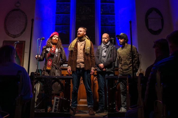 Liam Rickard, Siôn Rickard, Badger Brown and Rolando Bertrand Ruiz make up the award-winning band Lo-fi Jones. Photo: Mark McNulty Photographer