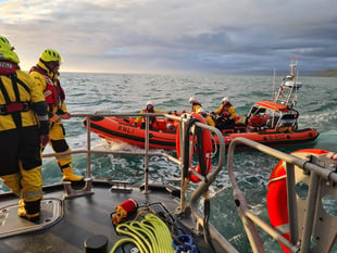 RNLI crews come to aid of stricken yacht off Aberystwyth coast