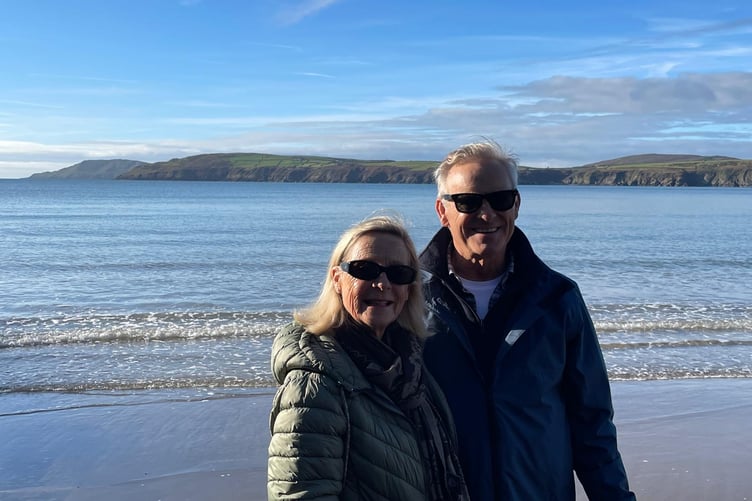 Flick and Steve Kelly on the Llyn.