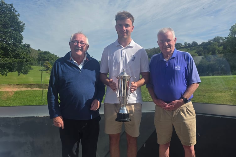 Cian Edwards with the cup