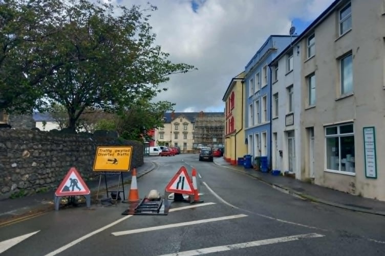 The scaffolding at the Corbett Arms Hotel. Photo: Julie McNicholls Vale