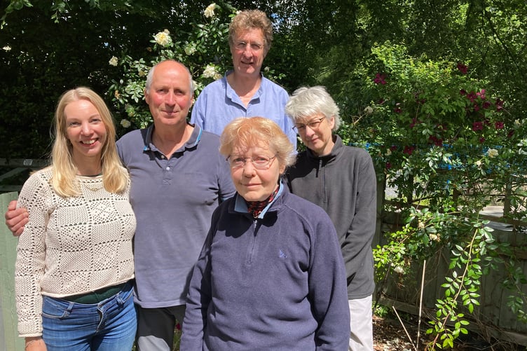 Members of the Arad Community Action Group (from left) Jen Jones, Brian Jones, Stephen Rees, Susannah Oliver and (front) Megan Ceiriog-Jones