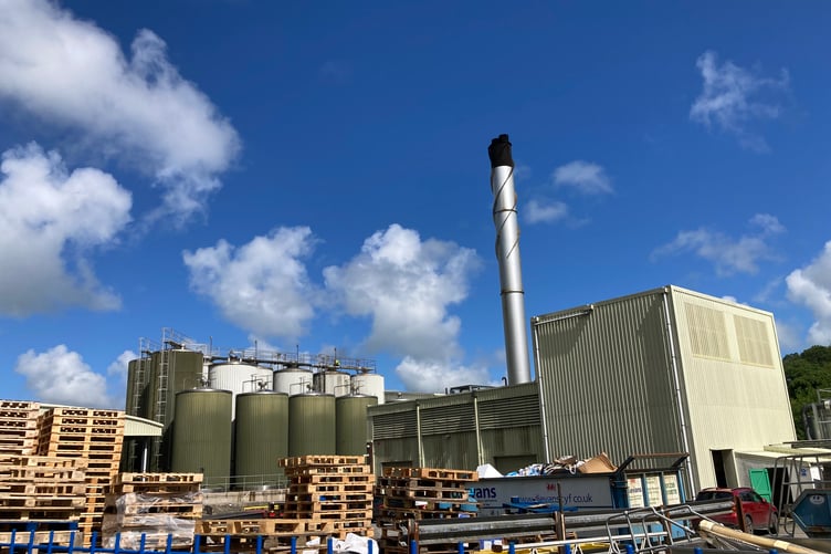 Some of the tanks and pipework at the creamery