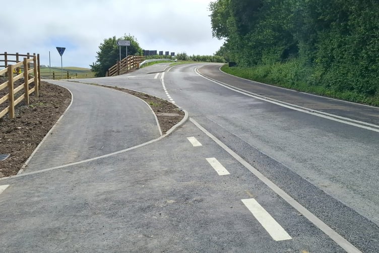 Comins Coch junction active travel