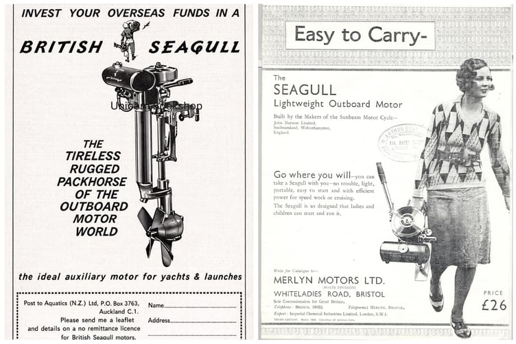 Old adverts for the British Seagull.