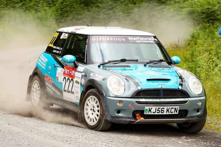 Henri Cynwyl had an impressive drive in Bala with his co-driver father Dilwyn John