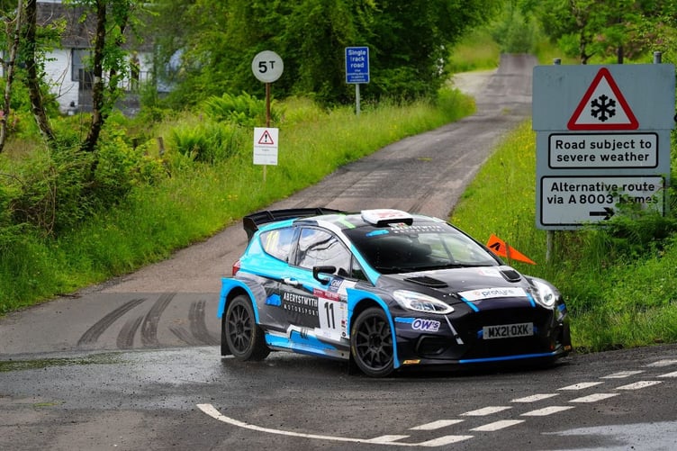 Aled Wyn Morgans and co driver Jack Bowen were in fine form at the Argyll Rally