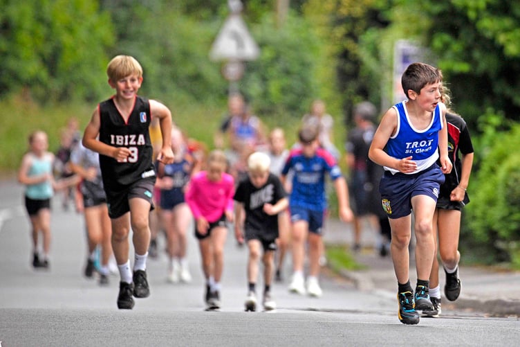 Many young runners took part