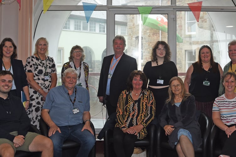 Gwynedd elected members and political group leaders pictured at the event. Photo: Gwynedd Council
