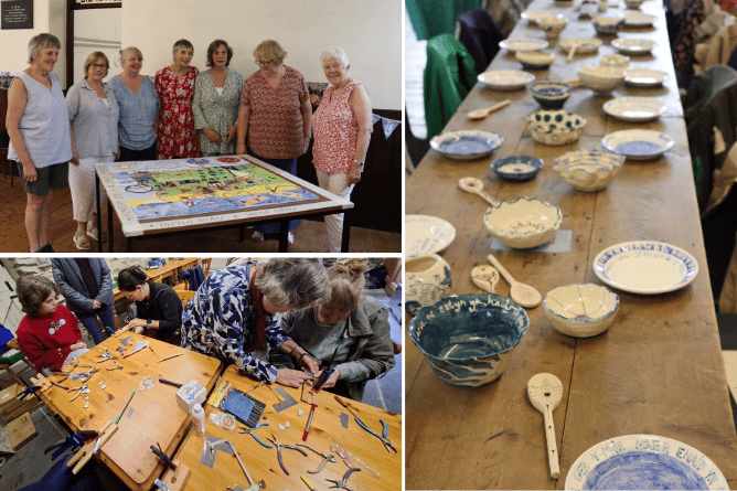 An exhibition of peace artworks made in Meirionnydd is on display at Capel Ebeneser, Dolgellau