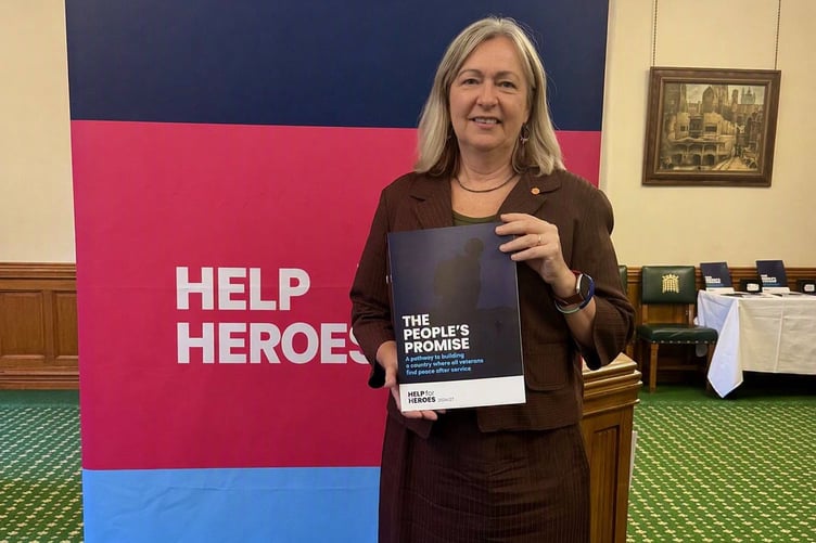 MP Liz Saville Roberts at the Help for Heroes event in Westminster