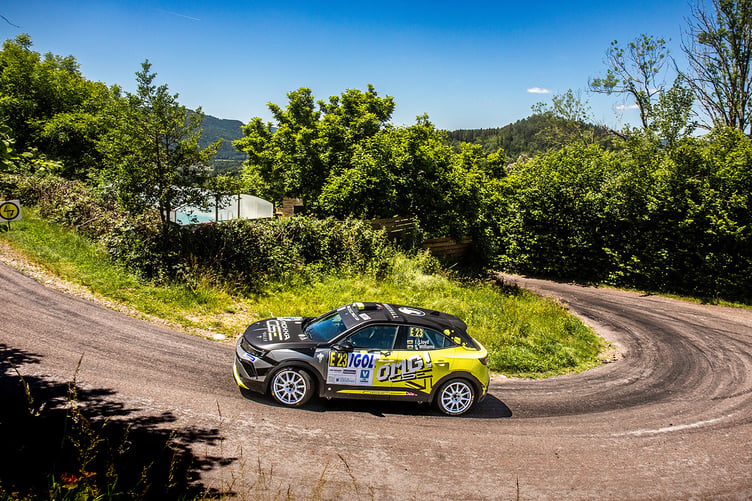 Ioan Lloyd and co-driver Sion Williams in France
