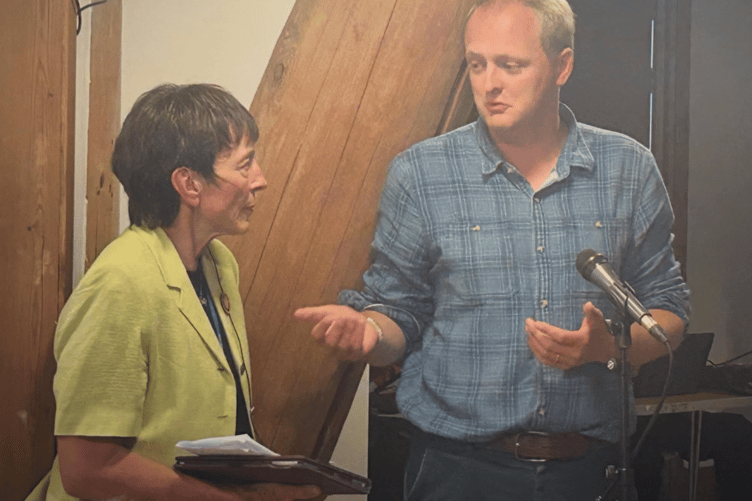Jane Davidson and Ben Lake MP. Photo: Ynni Sir Gâr