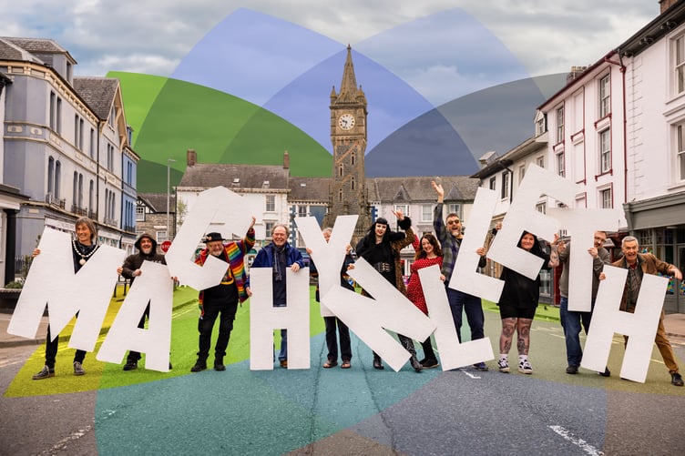 Machynlleth's newest postcard, showing their Town of Culture bid is "all about local people". Photo: Machynlleth Town of Culture
