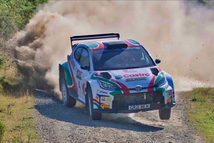 Meirion Evans and Dale Furniss in their Toyota GR Yaris Rally2 (Photo: Phil Davies)