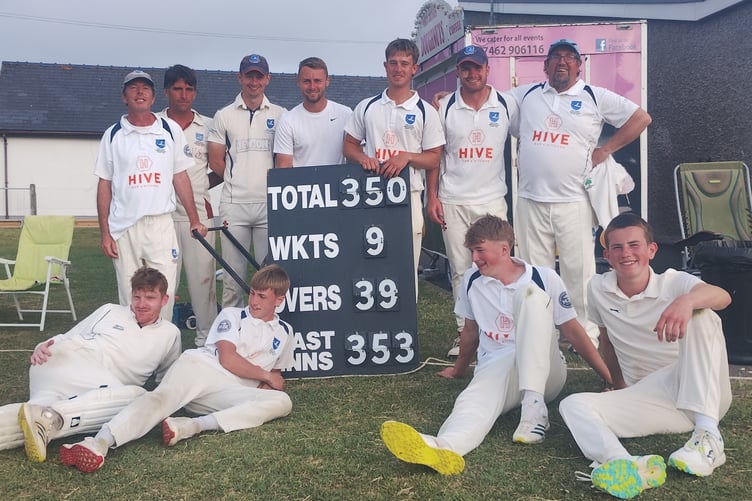 Aberaeron won a close game against Talybont Rachels 2nds