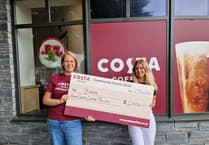 Pwllheli group's thanks for Costa Coffee grant
