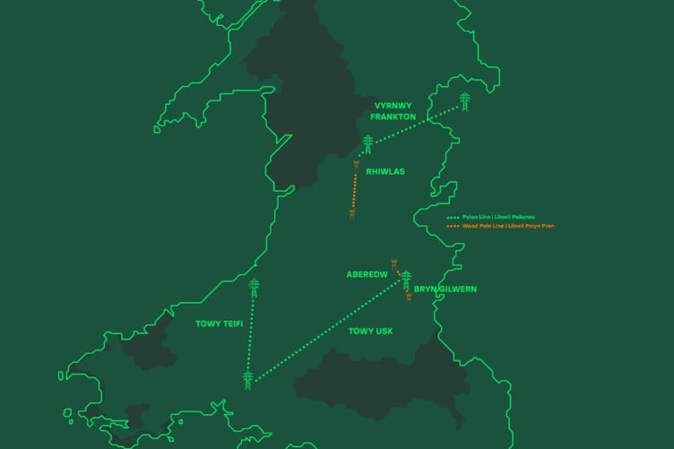 Greengen Cymru pylons