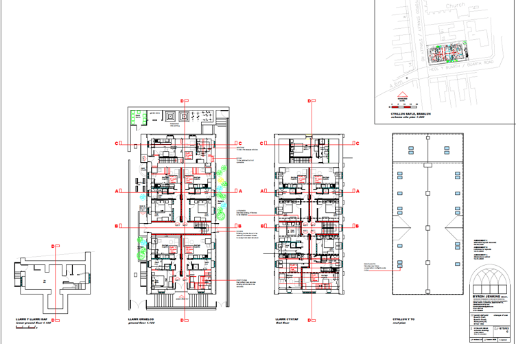 Plans to convert Buarth Hall into nine flats.
