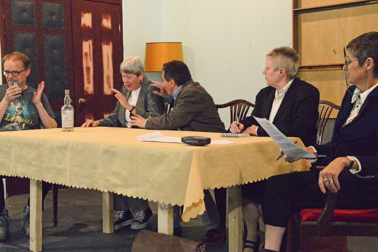 A scene from the Attic Players next play, ‘Pandora’s Biscuit Tin’
