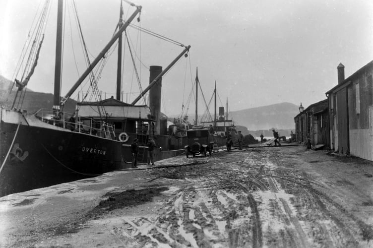 Will's exhibition includes this photograph of the steamship Overton from November 1926 Photo: National Library of Wales.