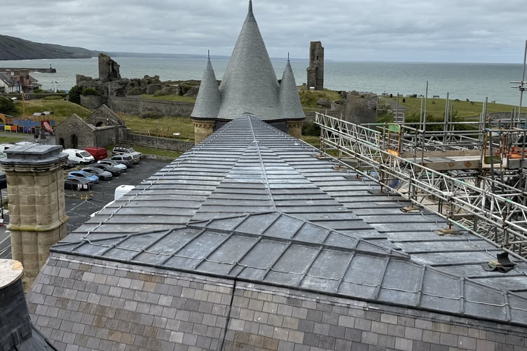 The newly completed lead roof on South Seddon.