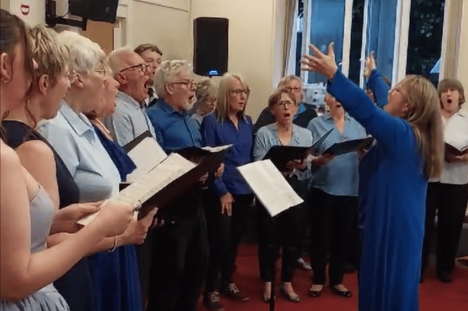 Singing Stars performing at the fundraising night