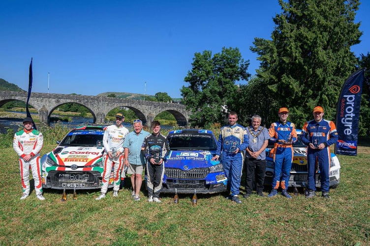 Nicky Grist Stages podium celebrations