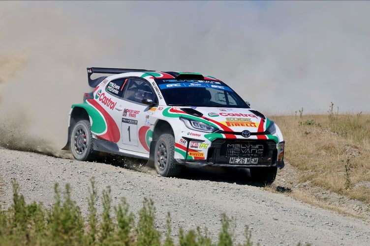 Meirion Evans and Dale Furniss finished 2nd in their Toyota GR Yaris Rally2