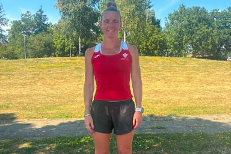 Gail Evans in the Welsh vest